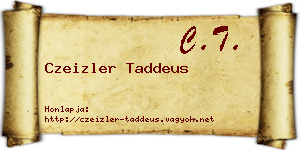 Czeizler Taddeus névjegykártya